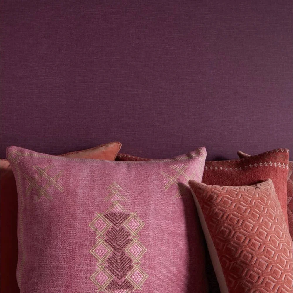 Jaipur Puebla Shazi Pink Tan Tribal Square Throw Pillow 24x24”